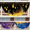 Andere evenementenfeestjes Eid Mubarak Decoratie 2023 Hangende vlag Ramadan voor thuisdeur Islamitische moslimfeestdecor Ramadan Kareem Banner Eid Al Adha Gift 23052222