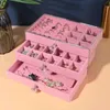 Boxes ThreeLayer Acrylic Organizers Jewellery Storage Box Dustproof Earring Ring Necklace Large Space Jewellery Case Holder Gifts