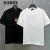 Италия Новая мужская дизайнерская футболка Paris Fashion Tshirts Summer D Футболка мужчина высокого качества 100% хлопок M-XXXL 2852