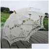 Parasol koronkowy parasol parasol elegancka bawełniana haft haftowy garder