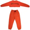 Stage Wear 2023 Modern Jazz Dance Costumes For Kids Orange Crop Top Pantaloni larghi Streetwear Ragazze Hip Hop Performance Rave Clothes DQS8156