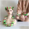 Decorative Flowers Wreaths Hawaiian Artificial Garland Necklaces Leis Dance Garlands Party Favors Celebrations Supplies Drop Deliv Dh0Qn