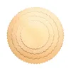 Baking Moulds Meibum Lace Round Cake Cardboard Golden Silver Rectangle Disposable Pastries Base Plate Decorations Displays Tray Paper Board