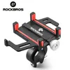 Cykelramar Rockbros Telefonhållare Motorcykel Electric Bicycle Smartphone CNC Aluminium Alloy Bracket Five Claws Mechanical 230520