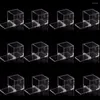 Gift Wrap 12pcs Waterproof Display Candy Storage Clear Square Box Baby Shower DIY Crafts Home Decor With Lid Jewelry Accessories Cube
