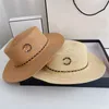 Designer feminino Chapéus de palha de verão SUNHAT SUNHAT PARA MÍRIS MAN MARCA CRINAÇÃO DE CASA CASQUETE CASA BRAID SUN HAT 2305223BF