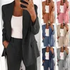 Trajes de mujer Moda Solapa Slim Cardigan Temperamento Traje Abrigo Ropa de mujer Blazer Mujer Chaqueta colorida para mujer