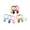 5st/Lot Christmas Colorful Jingle Bells Keyrings Charm Bell Festival Party Decoration för DIY Jewelry Making Accessories