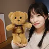 30cm 16 estilo Kawaii Teddy Bear Plush Toy Smile de pelúcia de pelúcia branca marrom urso boneca boneca bebê bebê presente de aniversário meninas presentes românticos dos namorados