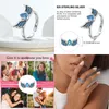 Cluster Rings Original 925 Sterling Silver Kitty Feather Ring for Women Variety Zircon Pave Engagement Luxury Jewelry In