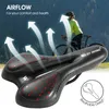 WEST BIKING Bike Saddle MTB Mountain Road Seat PU Leather Gel Filled Cycling Cushion Comfortable Shockproof Bicycle 230520