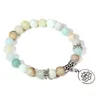 Crystal Bracelet Natural Stone Beaded Bracelet Lotus Pendant Yoga Energy Stone Fashion Accessories