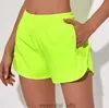 Marca Lu2, conjuntos de Yoga para mujer, pantalones cortos de cintura alta, pantalones cortos de ejercicio, ropa deportiva para niñas, pantalones elásticos para correr para adultos, ropa deportivajwd2