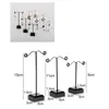 Jewelry Pouches 3pcs Black Clear Acrylic Stud Earring Display Rack Stand Organizer Bouches Ornament Holder Hook Hanger Counter Case