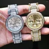 Wristwatches Women's Watches Famous Luxury Brands Women Watch Fashion Rhinestone Stainless Steel Quartz Ladies