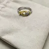 Ringe Dy Twisted Zweifarbiges Kreuz Damenmode Platin überzogen Schwarz Thai Silber Heißer Verkauf Schmuck Ring