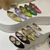 Sandały Nowe wiosenne kobiety płaskie buty na pięcie płytkie Mary Jane Flats Fashion Candy Color Ballerina miękkie mokasyny 230511