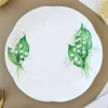 Talerze kości Chiny płaski talerz kreatywny kwiat europejski stek owoce ceramiczne el restauracja