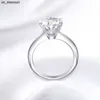 Pierścienie zespołowe Smyoue GRA certyfikowane 15CT MOISSANITE Ring VVS1 Lab Diamond Solitaire Ring for Women zaręczyny Obietnica Weddna Bejdia J230522