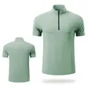 Męskie polo letnie szybkie suszenie T-shirt Mocka szyja pół zip męskie ubrania fitness luz luz relaksowy trening biegowy w krótkim rękawie polo