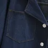 Veste en jean de taille plus d'extérieur pour les femmes 2023 Collier sur mesure du printemps été entiné en vrac Onewear surdimension