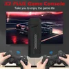 X2 Plus Gamestick 3D Retro Video Game Console 2.4G Controladores sem fio HD 4.3 Sistema 41000 jogos 40 emuladores para SEGA/PSP/PS1 64G/128G