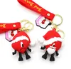 Мода Kawaii Red Heart Rabbit PVC Клавички 3D Car рюкзак для собак Ключ Кольцо Кольцо Крафт Подарочные ключики Оптовые