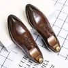 Dress Shoes Oxford Lace Up Cow Hide Formal Office Men's Meeting Business Wedding