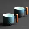 Tazze Piattini Stile Giapponese Per La Casa Ceramica Tazza Da Tè Set Vassoio Decorazione Caffè Da Viaggio Fine China Regalo Coreano