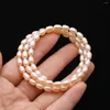 Filo di perle naturali da 4-5 mm con ciondoli per bracciali d'acqua dolce per le donne, lunghezza regalo Jewerly 18 cm