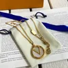 Роскошные ювелирные дизайнеры подвесные ожерелья для женских золотых писем L