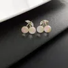 Boucles d'oreilles japonaises et coréennes douces mode jeunesse fille étudiant cristal fruits cerise frais Simple mignon femmes oreille Clips