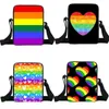 Rainbow Flag Small Messenger Bag Gays Lgbt Borse a tracolla da donna per viaggi da donna Portable Girls Love Wins Crossbody 0523