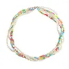 Chaînes Miwens 4 pièces/ensemble colliers de perles simulées acryliques pour femmes perles multicolores déclaration Chokcers collier cadeaux de perles artificielles