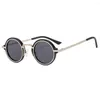 Sonnenbrille Mode Vintage Runde Frauen Steampunk Metall Brillen Rahmen Sommer Reise Gläser Männer Shades Gafas De Sol