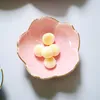 Plates Creative Japanese Sakura Ceramic Dish Cherry Blossom Kawaii Plate Sauce Flower Bowl For Kitchen Vinegar Dishes