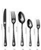 Dinnerware Sets Kitchenware Xmas Spoon Set Table El Cutlery Tableware Gift Kitchen Utensils Portable Stainless Steel Dining Room