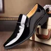 2023 kledingschoenen heren mode loafers lederen mannen zakelijk kantoor werk formele kleding schoenen feest bruiloft flat schoenmaat 38-48