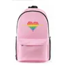 Rainbow Color Student Schoolbag Mochila Bolso de hombro Hombres y mujeres Modelos casuales