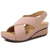 Dress Shoes MVVJKE Fashion Summer Women Wedges Sandals Open Toe Ladies Heels 5.5cm Sweet High Big Size 42