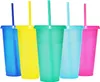 Suertestarry Tumbler with Straw and Lid,Water Bottle Iced Coffee Travel Mug Cup Reusable Plastic Cups Perfect for Parties Birthdays 24oz 16oz