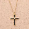 Подвесные ожерелья медная эмалевая ожерелье для мужчин Женщины Золотая Цвета Религиозные христианские украшения рождественские подарки