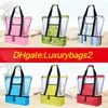 Mesh Beach Bags Large Tote Bag Summer Thermal Insulation Cold Outdoor Portable Picnic Ice Bag 24 Colors 41cm Fashion Shopping Bags