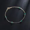 Bangles DAIMI 14k Gold Injection Emerald Bracelet Gypsophila Bracelet Natural Gift