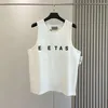 FOG Double Thread Summer Tide Brand Cotton Men e Women's Camisole Sports Casual Loose sem mangas coletes-xl