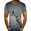 Herr t-skjortor män 3d t-shirt 2023 mode avslappnad kort ärm o-hals natur träd tryckta skjorta tees