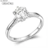 Band Rings Luxury Round 1ct Moissanite 925 Sterling Silver White Gold Jewelry Halo Wedding Diamond Ring Engagement Ring for Women J230522