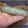 مجوهرات سوار أصلي 5664 مم سوار الي Jadeite الأخضر الطبيعي الطبيعي لوزارة jadebangle تسليم الأطفال ملحقات الأمومة dhhvx
