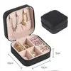 Jewelry Pouches Organizer Travel Display Case Portable Box Necklace Locket Leather Storage Earring Ring Holder