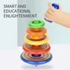 Toping Top Children's Stack Gyros Gyrod Flash Toy Colorful Suit Super Tocking Figet Spinner Toys for Kids 230522